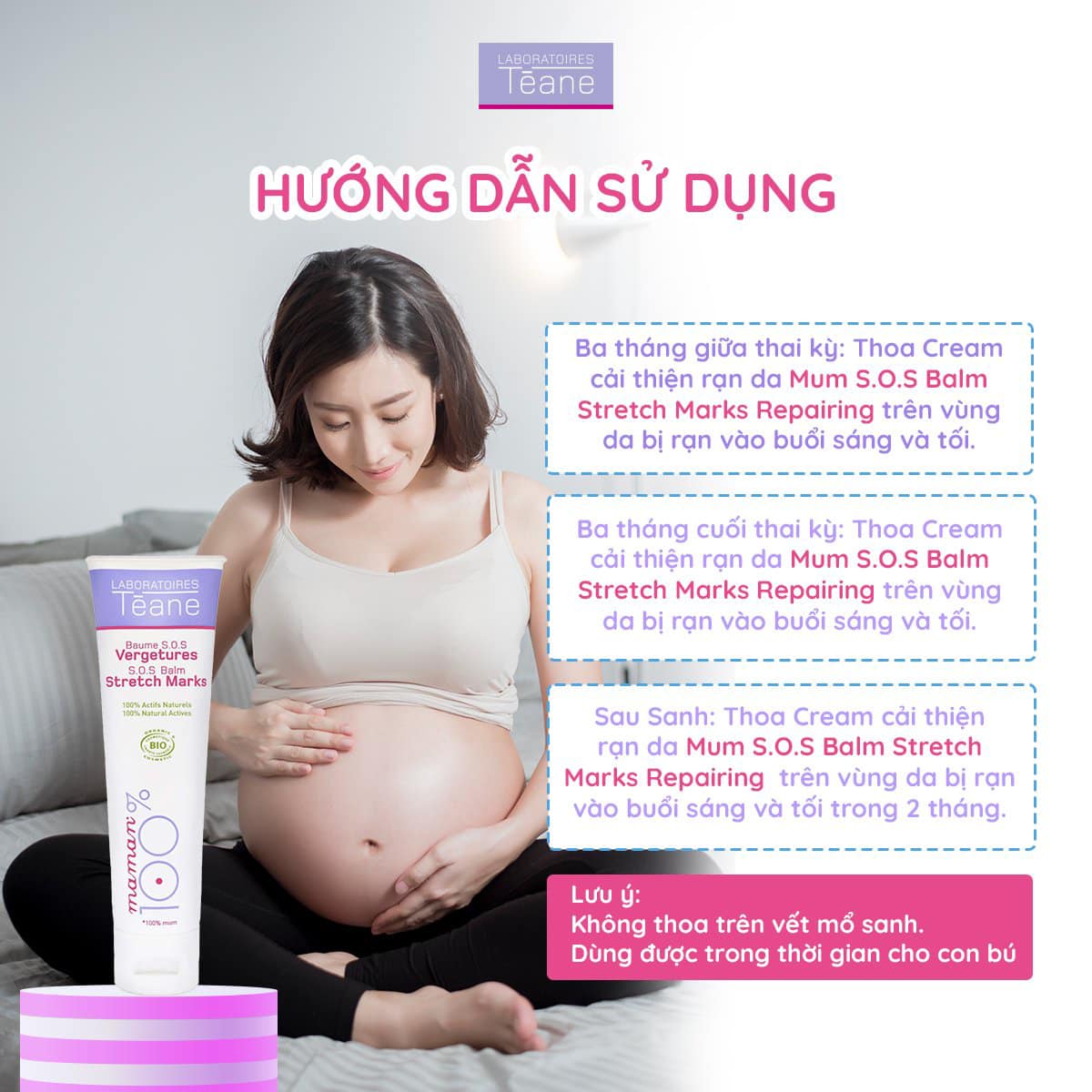 MUM 100% S.O.S BALM STRETCH MARKS REPAIRING – Cream SOS trị rạn da